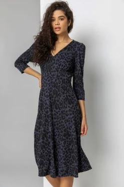 Roman Blue Animal Print Jacquard Dress 11 Roman Blue Animal Print Jacquard Dress -Roman Sales Shop unnamed file 4172
