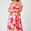 Roman Pink Curve Floral Print Cold Shoulder Maxi Dress 1 Roman Pink Curve Floral Print Cold Shoulder Maxi Dress -Roman Sales Shop unnamed file 4183