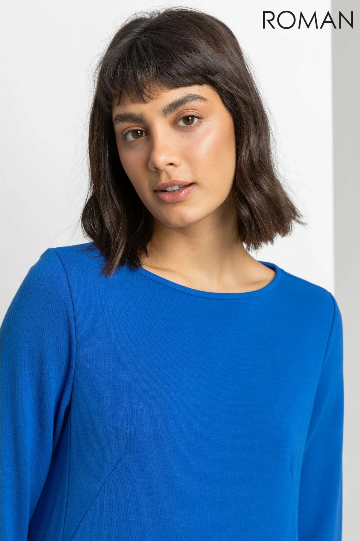 Roman Blue A-Line Pocket Detail Swing Dress 6 Roman Blue A-Line Pocket Detail Swing Dress - Image 4