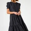 Roman Black Denim Puff Sleeve Tiered Midi Dress 2 Roman Black Denim Puff Sleeve Tiered Midi Dress -Roman Sales Shop unnamed file 423