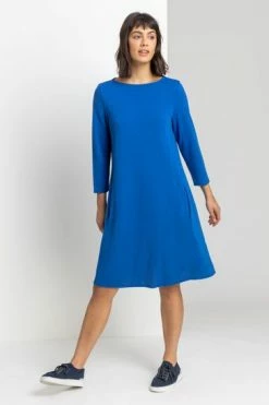 Roman Blue A-Line Pocket Detail Swing Dress 11 Roman Blue A-Line Pocket Detail Swing Dress -Roman Sales Shop unnamed file 4230