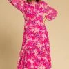Roman Pink Floral Print Tiered Keyhole Midi Dress 2 Roman Pink Floral Print Tiered Keyhole Midi Dress -Roman Sales Shop unnamed file 4237