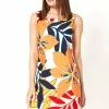 Roman Orange Tropical Floral Print Shift Dress 2 Roman Orange Tropical Floral Print Shift Dress -Roman Sales Shop unnamed file 4294