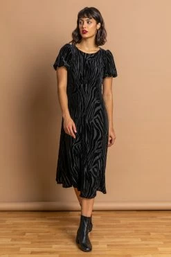 Roman Black Zebra Print Burnout Velvet Dress 11 Roman Black Zebra Print Burnout Velvet Dress -Roman Sales Shop unnamed file 4317