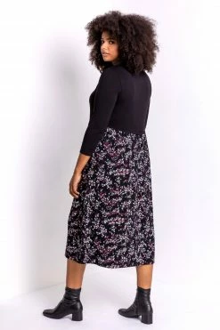 Roman Purple Curve Floral Print Jersey Midi Dress 7 Roman Purple Curve Floral Print Jersey Midi Dress -Roman Sales Shop unnamed file 4394