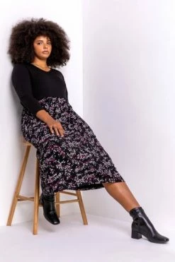 Roman Purple Curve Floral Print Jersey Midi Dress 9 Roman Purple Curve Floral Print Jersey Midi Dress -Roman Sales Shop unnamed file 4396