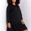 Roman Black Curve Frill Hem Long Sleeve Dress 2 Roman Black Curve Frill Hem Long Sleeve Dress -Roman Sales Shop unnamed file 4412