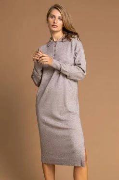Roman Neutral Polo Neck Knitted Midi Dress 9 Roman Neutral Polo Neck Knitted Midi Dress -Roman Sales Shop unnamed file 4424