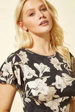 Roman Stone Lily Print Jersey Dress 9 Roman Stone Lily Print Jersey Dress -Roman Sales Shop unnamed file 4439