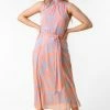 Roman Pink Abstract Print High Neck Midi Dress 1 Roman Pink Abstract Print High Neck Midi Dress -Roman Sales Shop unnamed file 4472