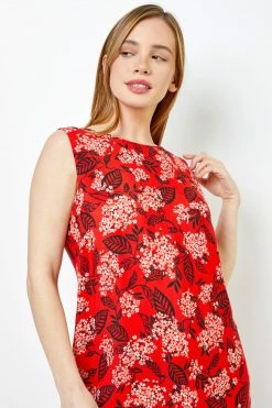 Roman Red Petite Border Floral Print Shift Dress 10 Roman Red Petite Border Floral Print Shift Dress -Roman Sales Shop unnamed file 4503