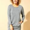 Roman Grey Check Detail Textured Tunic Dress 2 Roman Grey Check Detail Textured Tunic Dress -Roman Sales Shop unnamed file 4505