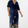 Roman Navy Curve Floral Border Print Maxi Dress 2 Roman Navy Curve Floral Border Print Maxi Dress -Roman Sales Shop unnamed file 451