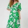 Roman Green Contrast Floral Tie Detail Midi Dress 2 Roman Green Contrast Floral Tie Detail Midi Dress -Roman Sales Shop unnamed file 4549