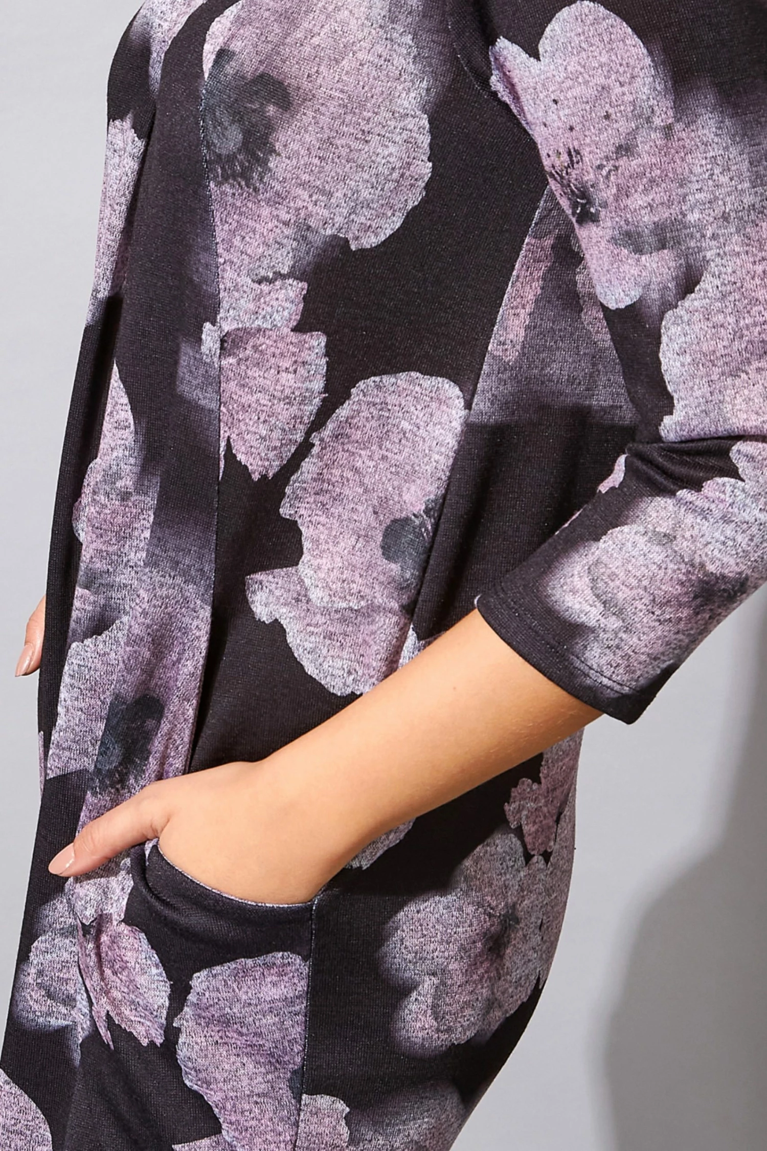 Roman Pink Floral Print 3/4 Sleeve Slouch Dress 6 Roman Pink Floral Print 3/4 Sleeve Slouch Dress - Image 4