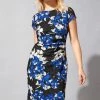 Roman Blue Floral Print Ruched Lace Dress 2 Roman Blue Floral Print Ruched Lace Dress -Roman Sales Shop unnamed file 4590