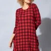 Roman Red Check Print Pocket Detail Swing Dress -Roman Sales Shop unnamed file 4595