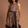 Roman Brown Animal Print Hanky Hem Dress -Roman Sales Shop unnamed file 4607