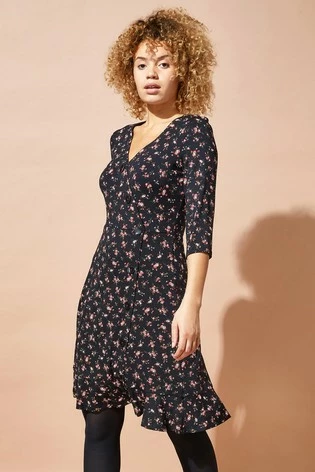 Roman Red Originals Floral Side Button Fit & Flare Tea Dress 7 Roman Red Originals Floral Side Button Fit & Flare Tea Dress - Image 5