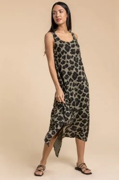 Roman Green Animal Print Hanky Hem Maxi Dress 9 Roman Green Animal Print Hanky Hem Maxi Dress -Roman Sales Shop unnamed file 4639