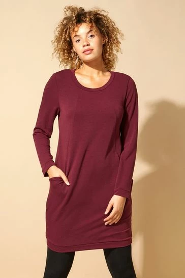 Roman Red Front Pocket Long Sleeve Cocoon Dress 7 Roman Red Front Pocket Long Sleeve Cocoon Dress - Image 5