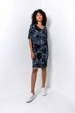 Roman Blue Tie Dye Print Cocoon Dress 12 Roman Blue Tie Dye Print Cocoon Dress -Roman Sales Shop unnamed file 4650