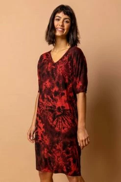 Roman Blue Tie Dye Print Cocoon Dress 15 Roman Blue Tie Dye Print Cocoon Dress -Roman Sales Shop unnamed file 4653