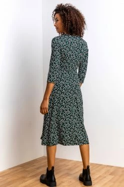 Roman Green Ditsy Floral Print Wrap Dress 8 Roman Green Ditsy Floral Print Wrap Dress -Roman Sales Shop unnamed file 4724