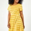 Roman Yellow Petite Stripe Print Skater Dress 2 Roman Yellow Petite Stripe Print Skater Dress -Roman Sales Shop unnamed file 4759