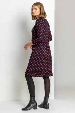 Roman Purple Spot Print Frill Detail Babydoll Dress 8 Roman Purple Spot Print Frill Detail Babydoll Dress -Roman Sales Shop unnamed file 4781