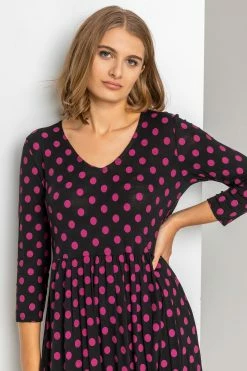 Roman Purple Spot Print Frill Detail Babydoll Dress 10 Roman Purple Spot Print Frill Detail Babydoll Dress -Roman Sales Shop unnamed file 4783