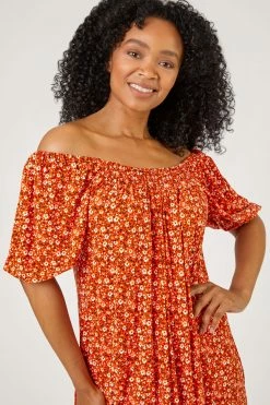 Roman Red Petite Ditsy Floral Print Jersey Tunic Dress -Roman Sales Shop unnamed file 4793