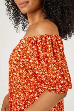 Roman Red Petite Ditsy Floral Print Jersey Tunic Dress -Roman Sales Shop unnamed file 4794