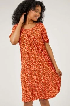 Roman Red Petite Ditsy Floral Print Jersey Tunic Dress -Roman Sales Shop unnamed file 4795