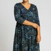 Roman Blue Curve Boho Floral Print Midi Dress 1 Roman Blue Curve Boho Floral Print Midi Dress -Roman Sales Shop unnamed file 4803