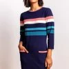 Roman Blue Contrast Stripe Print Jumper Dress 2 Roman Blue Contrast Stripe Print Jumper Dress -Roman Sales Shop unnamed file 4807