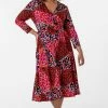 Roman Red Curve Patchwork Floral Print Wrap Dress 2 Roman Red Curve Patchwork Floral Print Wrap Dress -Roman Sales Shop unnamed file 4818