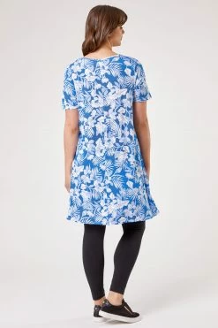 Roman Blue Abstract Print Pocket Slouch Dress 9 Roman Blue Abstract Print Pocket Slouch Dress -Roman Sales Shop unnamed file 4826