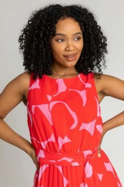 Roman Red Petite Abstract Print Pleated Maxi Dress 11 Roman Red Petite Abstract Print Pleated Maxi Dress -Roman Sales Shop unnamed file 484