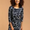 Roman Grey Abstract Animal Print Shift Dress -Roman Sales Shop unnamed file 4856