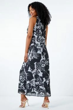 Roman Black Petite Floral Maxi Dress -Roman Sales Shop unnamed file 4883