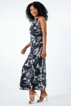 Roman Black Petite Floral Maxi Dress -Roman Sales Shop unnamed file 4887