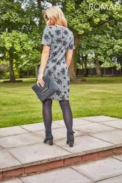 Roman Grey Originals Floral Check Tunic Dress 9 Roman Grey Originals Floral Check Tunic Dress -Roman Sales Shop unnamed file 4910