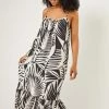Roman Black Petite Tropical Print Tiered Maxi Dress 1 Roman Black Petite Tropical Print Tiered Maxi Dress -Roman Sales Shop unnamed file 4964