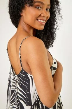 Roman Black Petite Tropical Print Tiered Maxi Dress 12 Roman Black Petite Tropical Print Tiered Maxi Dress -Roman Sales Shop unnamed file 4968