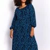 Roman Blue Curve Abstract Animal Print Midi Dress 2 Roman Blue Curve Abstract Animal Print Midi Dress -Roman Sales Shop unnamed file 4982