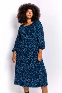 Roman Blue Curve Abstract Animal Print Midi Dress 11 Roman Blue Curve Abstract Animal Print Midi Dress -Roman Sales Shop unnamed file 4986