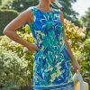 Roman Blue Abstract Leaf Shift Dress -Roman Sales Shop unnamed file 5