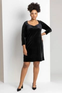 Roman Blue Curve Sweetheart Neck Velvet Dress 15 Roman Blue Curve Sweetheart Neck Velvet Dress -Roman Sales Shop unnamed file 5072