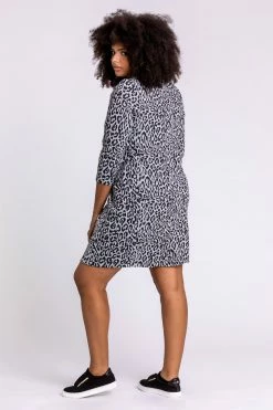 Roman Grey Curve Animal Print Shift Dress 9 Roman Grey Curve Animal Print Shift Dress -Roman Sales Shop unnamed file 5110